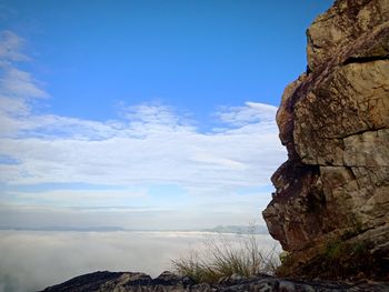 Rock formations against sky