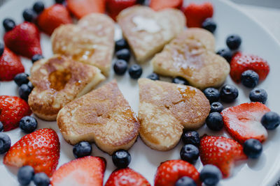 Close-up of strawberries on table