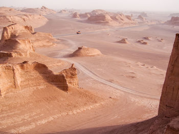 Aerial view of a desert