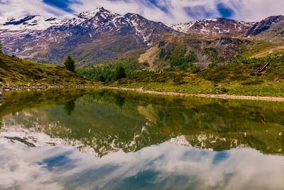 Reflection of mountain in lake