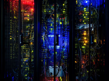 Full frame shot of network server