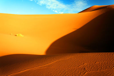 Scenic view of sand dunes at erg chebbi desert