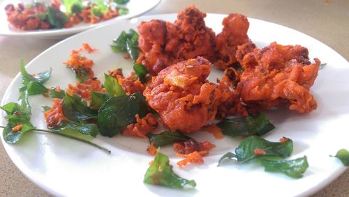 Close-up of salad in plate