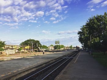 View of railroad tracks against sky