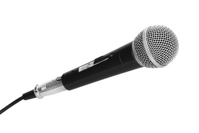 Close-up of communications tower against white background