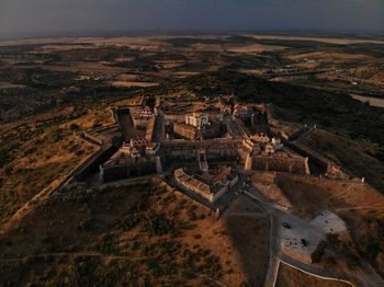 High angle view of the fort against sky