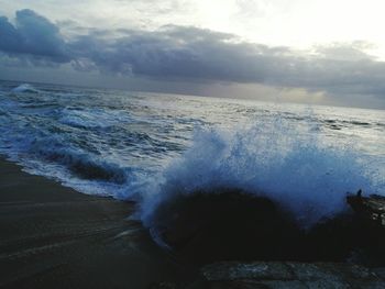 Close-up of sea against sky