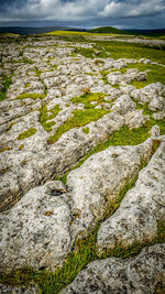 View of rocks in sea