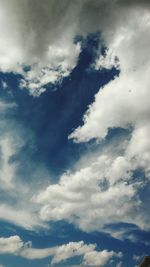 Low angle view of clouds in sky