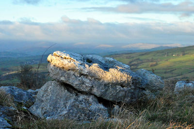 Close-up of mountain against sky