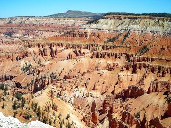 Aerial view of rock formations
