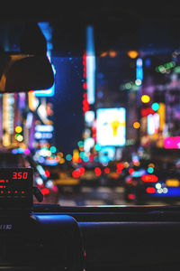 Traffic on road at night