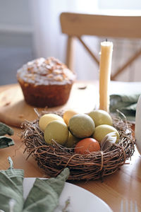 Close-up of food on table