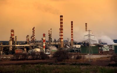 Factory against the sky