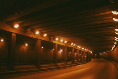 Empty road at night