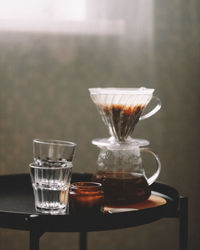 Close-up of coffee on table