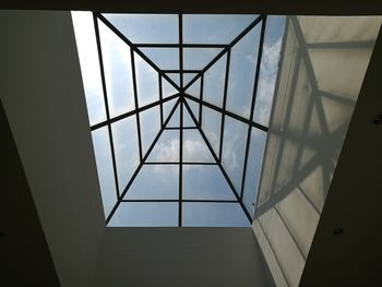 View of sky seen through window