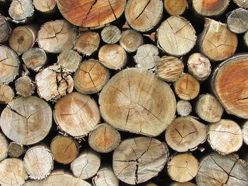 Full frame shot of logs