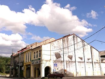 Low angle view of building against sky