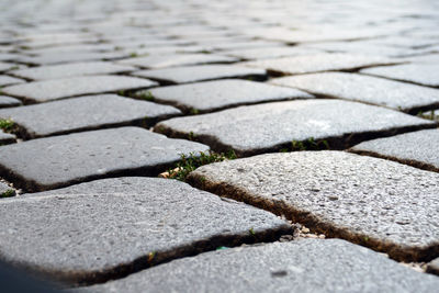 Full frame shot of cobblestone street