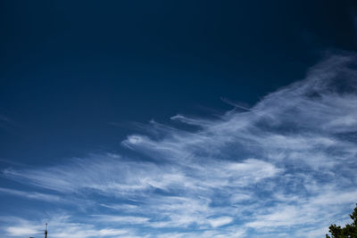 Low angle view of clouds in sky