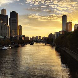 City at sunset