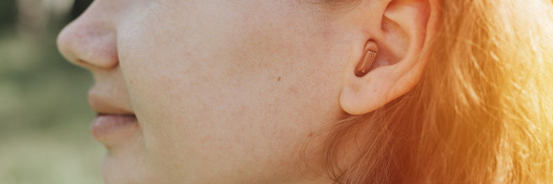 Close-up of young woman