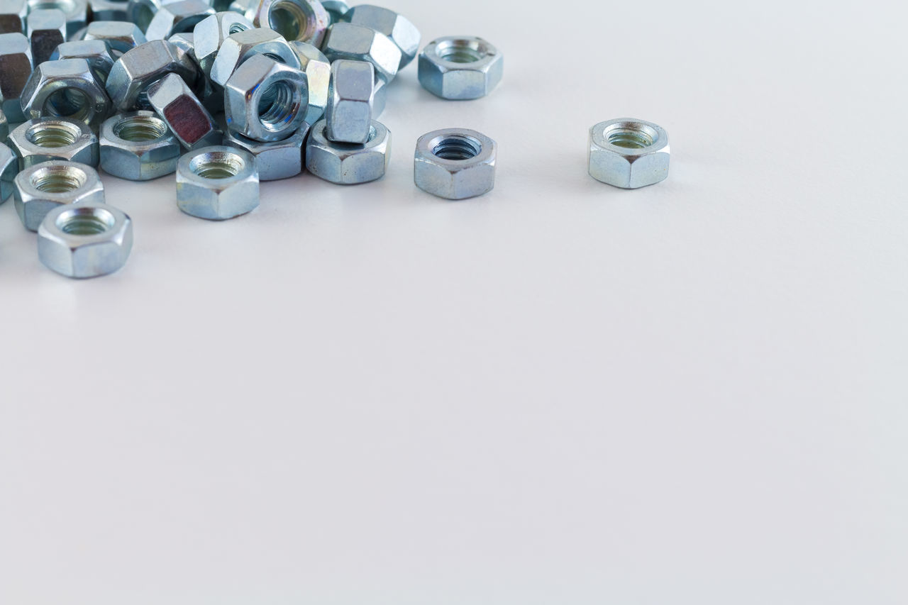 HIGH ANGLE VIEW OF COINS