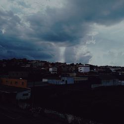 High angle view of townscape against sky