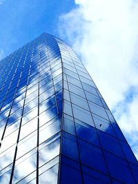 Low angle view of modern building against sky