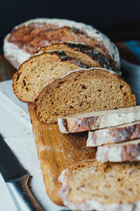 Close-up of bread in plate