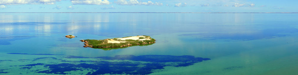 Reflection of sky in water