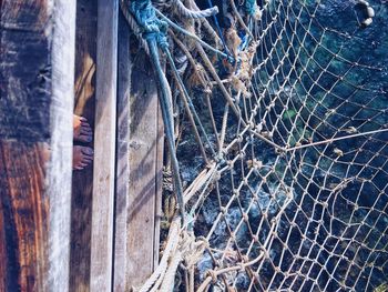 Close-up of fishing net