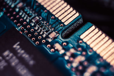 High angle view of computer keyboard