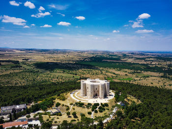 Casel del monte aerial view, unesco heritage from above, apulia