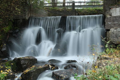 Scenic view of waterfall