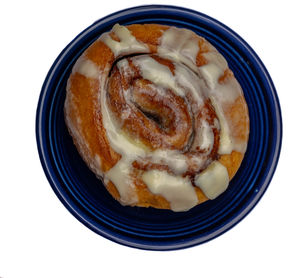 High angle view of breakfast in plate