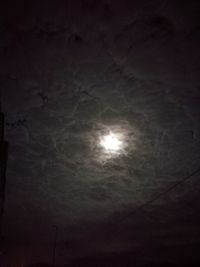 Low angle view of moon in sky