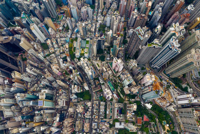 Aerial view of buildings in city