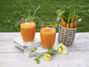 Close-up of drink on table