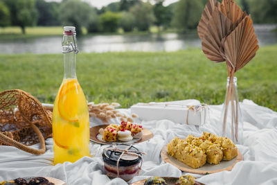 Close-up of food on table