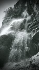View of waves splashing in water