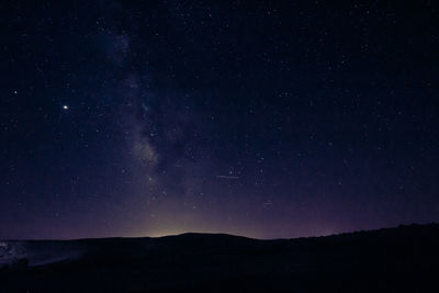 Milky way and hills