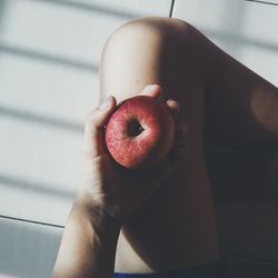 Close-up of hand holding coffee