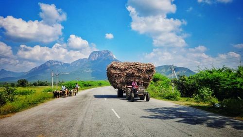 Road passing through mountains