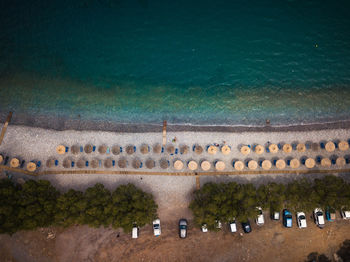 High angle view of swimming pool