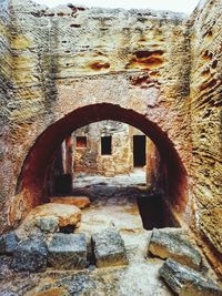 Stone wall of old building