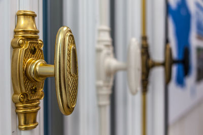 Close-up of ornate door