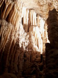 Low angle view of rock formation in cave