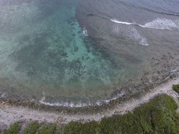 High angle view of sea